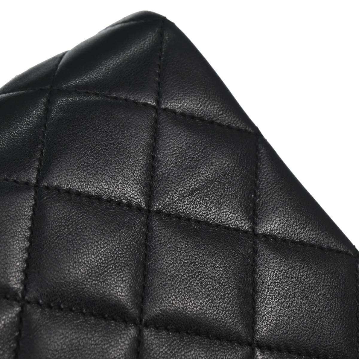 Chanel 1989-1991 Black Lambskin Turnlock Small Full Flap Shoulder Bag