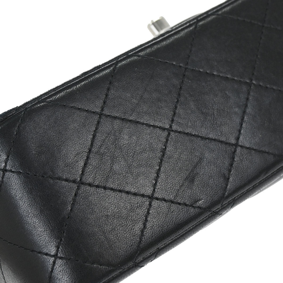 Chanel Black Lambskin Valentine Charm Flap Shoulder Bag