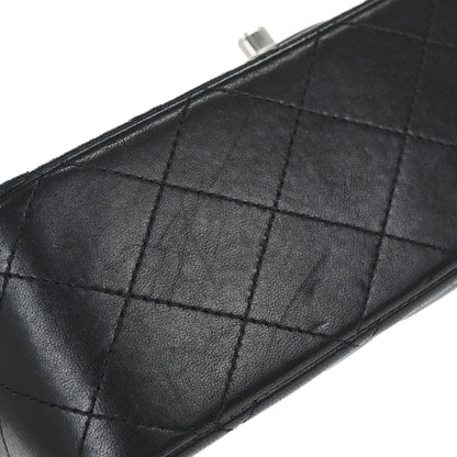 Chanel Black Lambskin Valentine Charm Flap Shoulder Bag