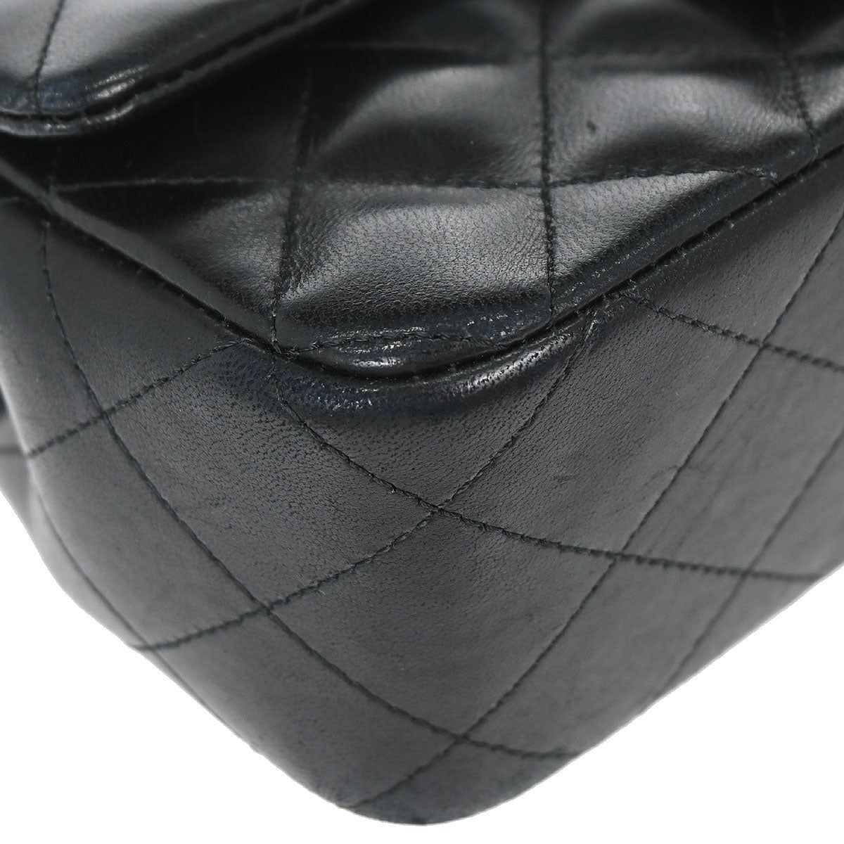 Chanel Black Lambskin Valentine Charm Flap Shoulder Bag