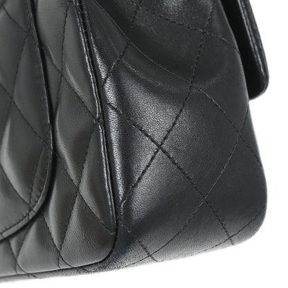 Chanel Black Lambskin Valentine Charm Flap Shoulder Bag
