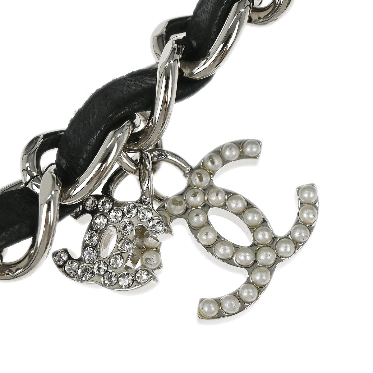 Chanel Black Lambskin Valentine Charm Flap Shoulder Bag