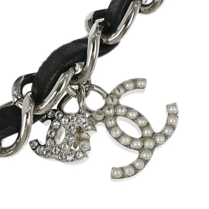 Chanel Black Lambskin Valentine Charm Flap Shoulder Bag