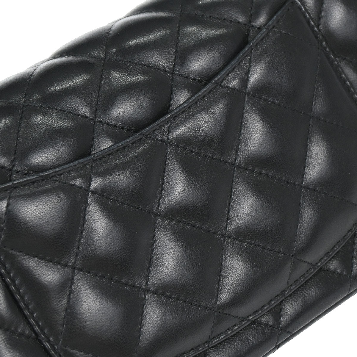 Chanel Black Lambskin Valentine Charm Flap Shoulder Bag