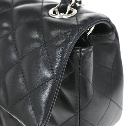 Chanel Black Lambskin Valentine Charm Flap Shoulder Bag