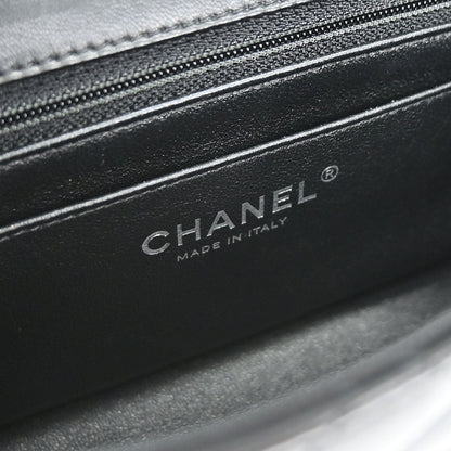 Chanel Black Lambskin Valentine Charm Flap Shoulder Bag