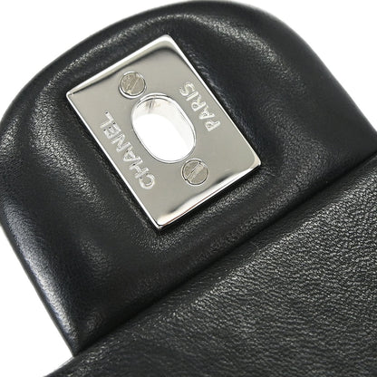 Chanel Black Lambskin Valentine Charm Flap Shoulder Bag