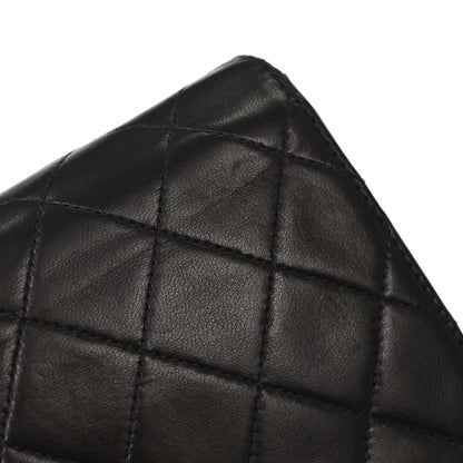 Chanel Black Lambskin Turnlock Small Half Flap Shoulder Bag