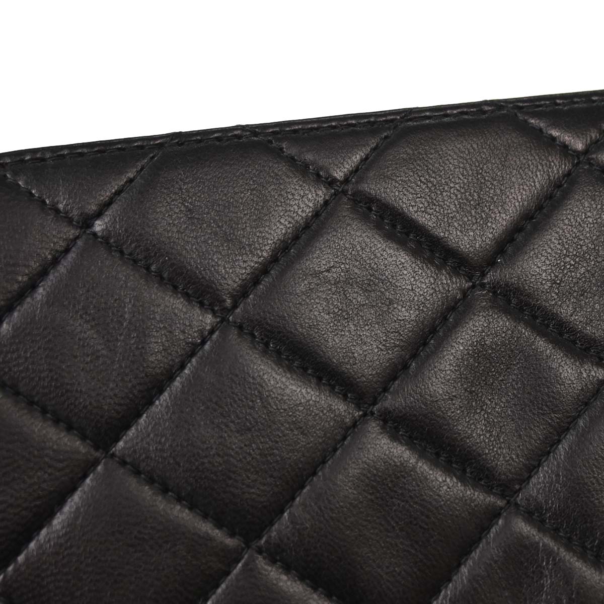 Chanel Black Lambskin Turnlock Small Half Flap Shoulder Bag