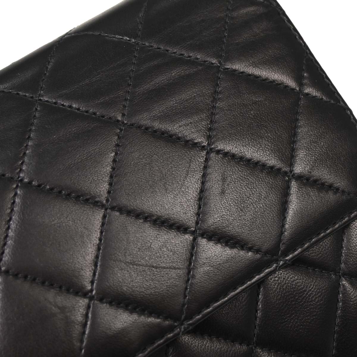 Chanel Black Lambskin Turnlock Small Half Flap Shoulder Bag