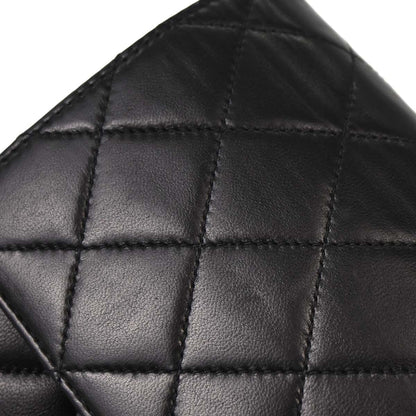 Chanel Black Lambskin Turnlock Small Half Flap Shoulder Bag