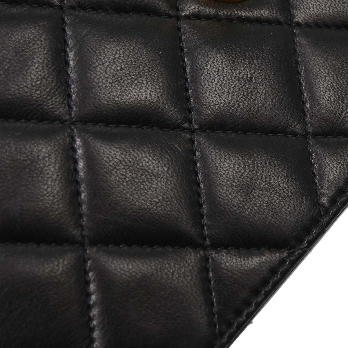 Chanel Black Lambskin Turnlock Small Half Flap Shoulder Bag