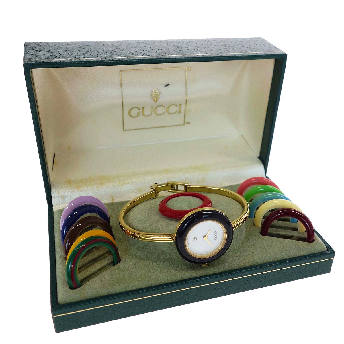 Gucci 11/12 Change Bezel Chameleon Quartz Watch SS