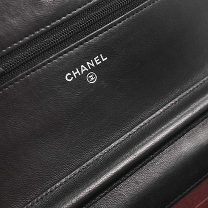 Chanel Black Lambskin Classic WOC Wallet on Chain Bag