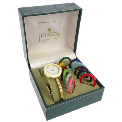 Gucci 11/12.2 Change Bezel Chameleon Quartz Watch SS