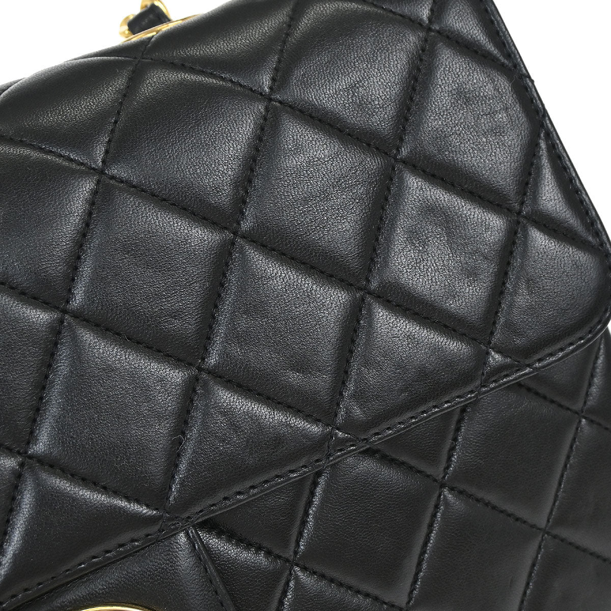 Chanel Black Lambskin Classic Flap Jumbo Shoulder Bag