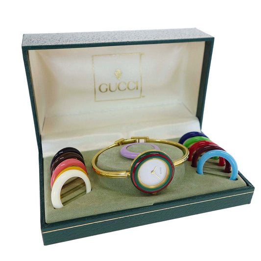 Gucci 11/12.2 Change Bezel Chameleon Quartz Watch SS