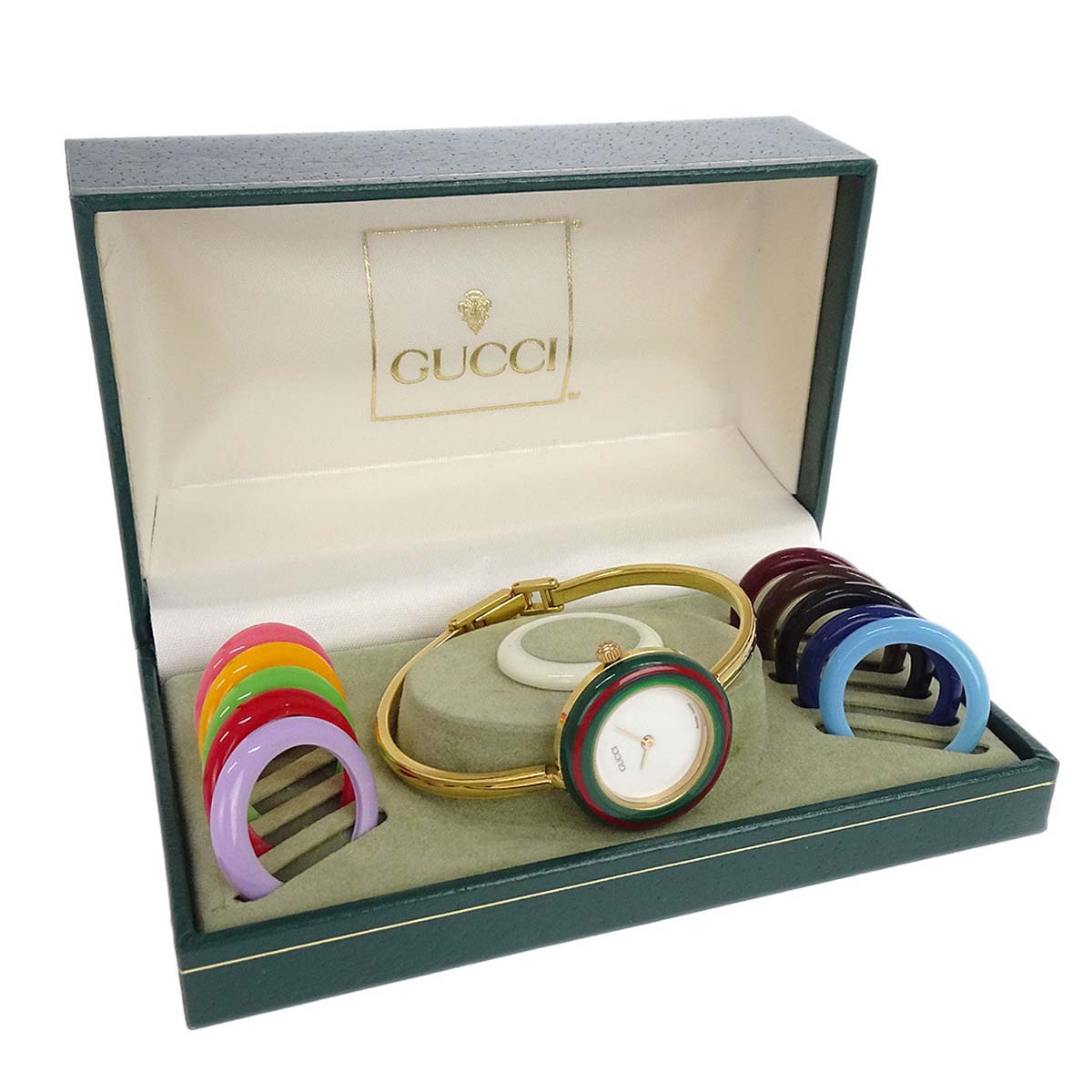Gucci 11/12.2 Change Bezel Chameleon Quartz Watch SS