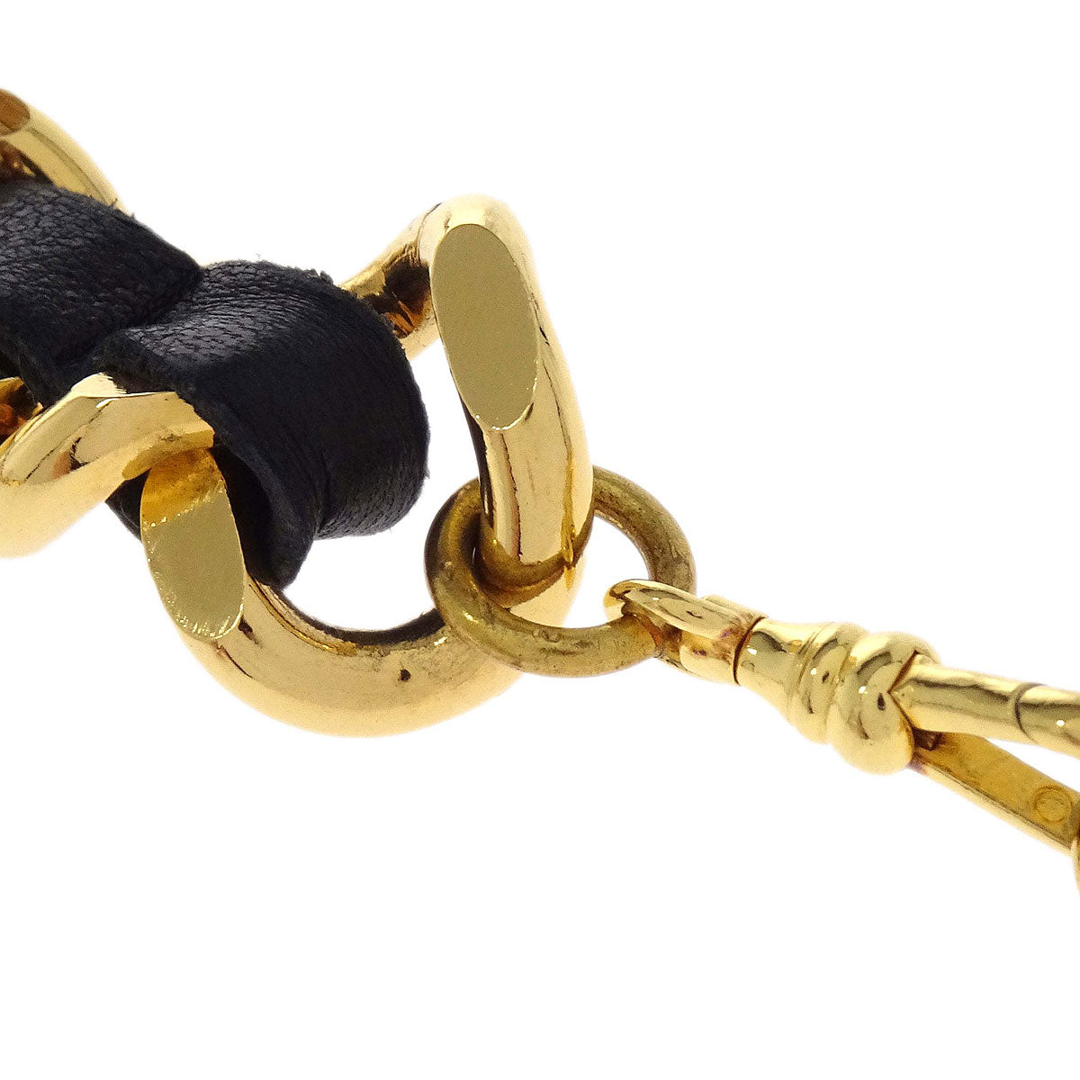 Chanel Chain Belt Medallion Gold Black Small Good