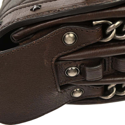 Chanel 2014 Brown Calfskin Pony Hair Paris-Dallas Saddle Shoulder Bag
