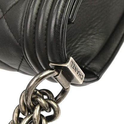 Boy Chanel Black Lambskin Medium Shoulder Bag
