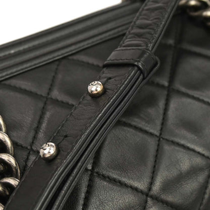 Boy Chanel Black Lambskin Medium Shoulder Bag