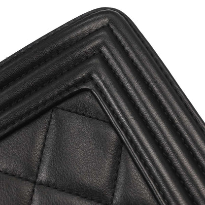 Boy Chanel 2014 Black Lambskin Medium Shoulder Bag