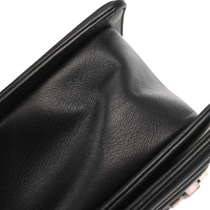 Boy Chanel 2014 Black Lambskin Medium Shoulder Bag
