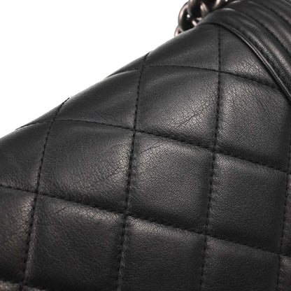 Boy Chanel 2014 Black Lambskin Medium Shoulder Bag
