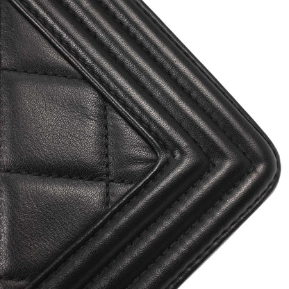 Boy Chanel 2014 Black Lambskin Medium Shoulder Bag