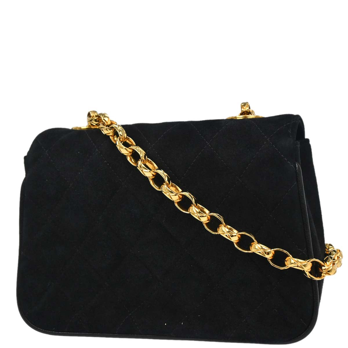 Chanel Black Suede Shoulder Bag