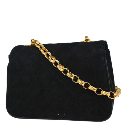 Chanel Black Suede Shoulder Bag