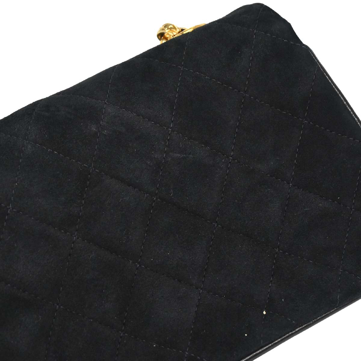 Chanel Black Suede Shoulder Bag