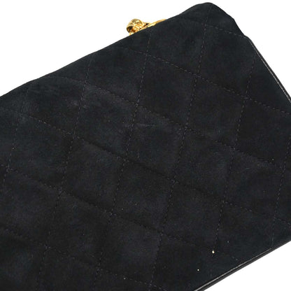 Chanel Black Suede Shoulder Bag