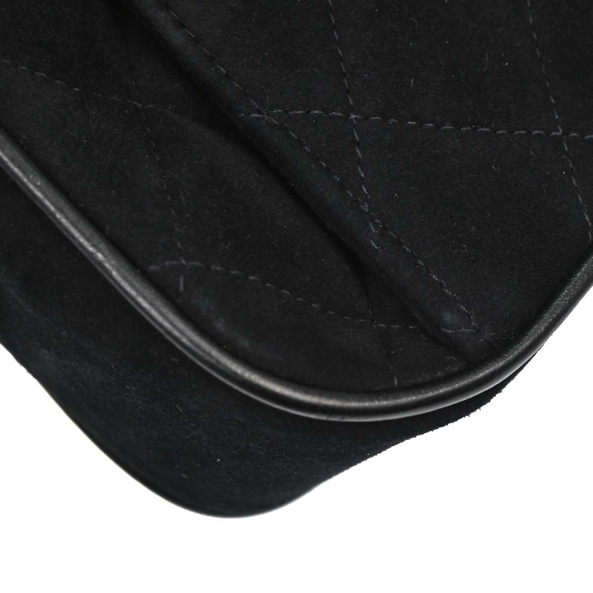 Chanel Black Suede Shoulder Bag