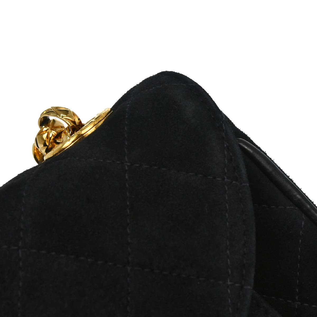 Chanel Black Suede Shoulder Bag