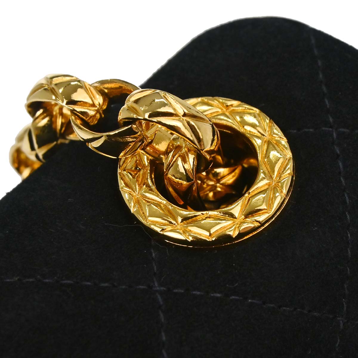 Chanel Black Suede Shoulder Bag