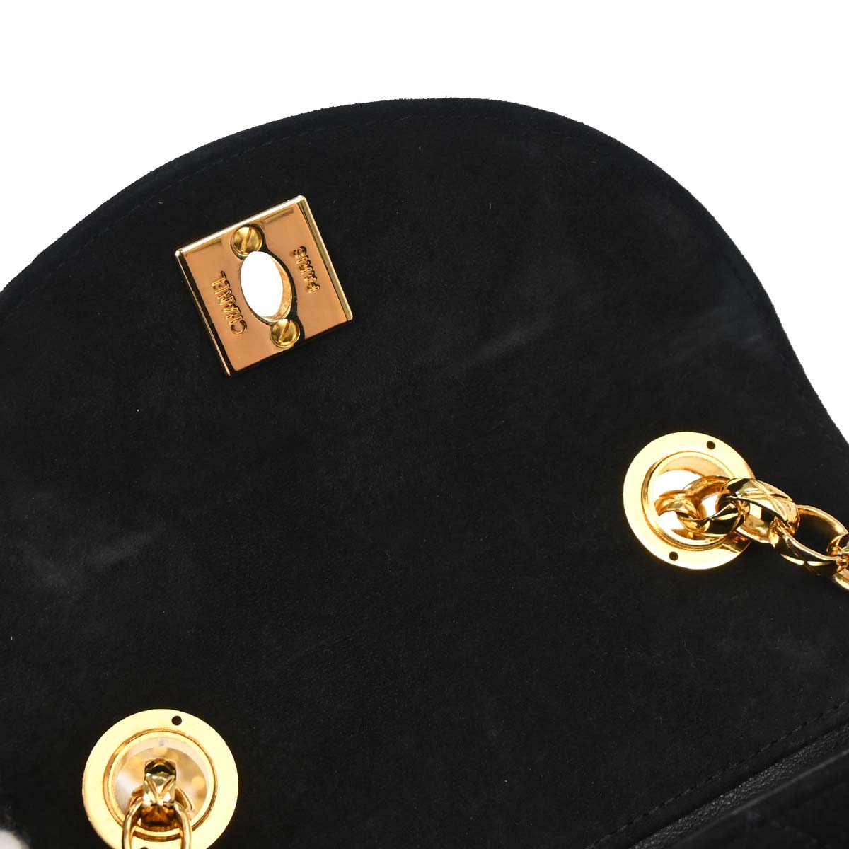 Chanel Black Suede Shoulder Bag
