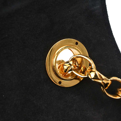 Chanel Black Suede Shoulder Bag