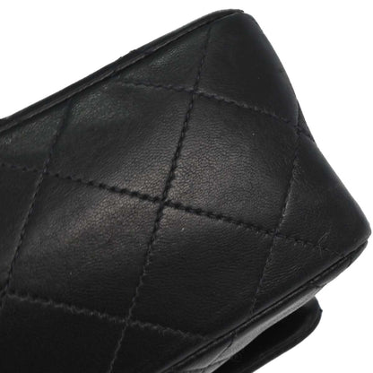 Chanel 1996-1997 Black Lambskin Small Classic Double Flap Shoulder Bag