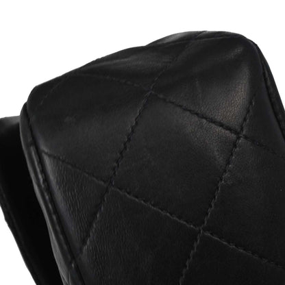 Chanel 1996-1997 Black Lambskin Small Classic Double Flap Shoulder Bag