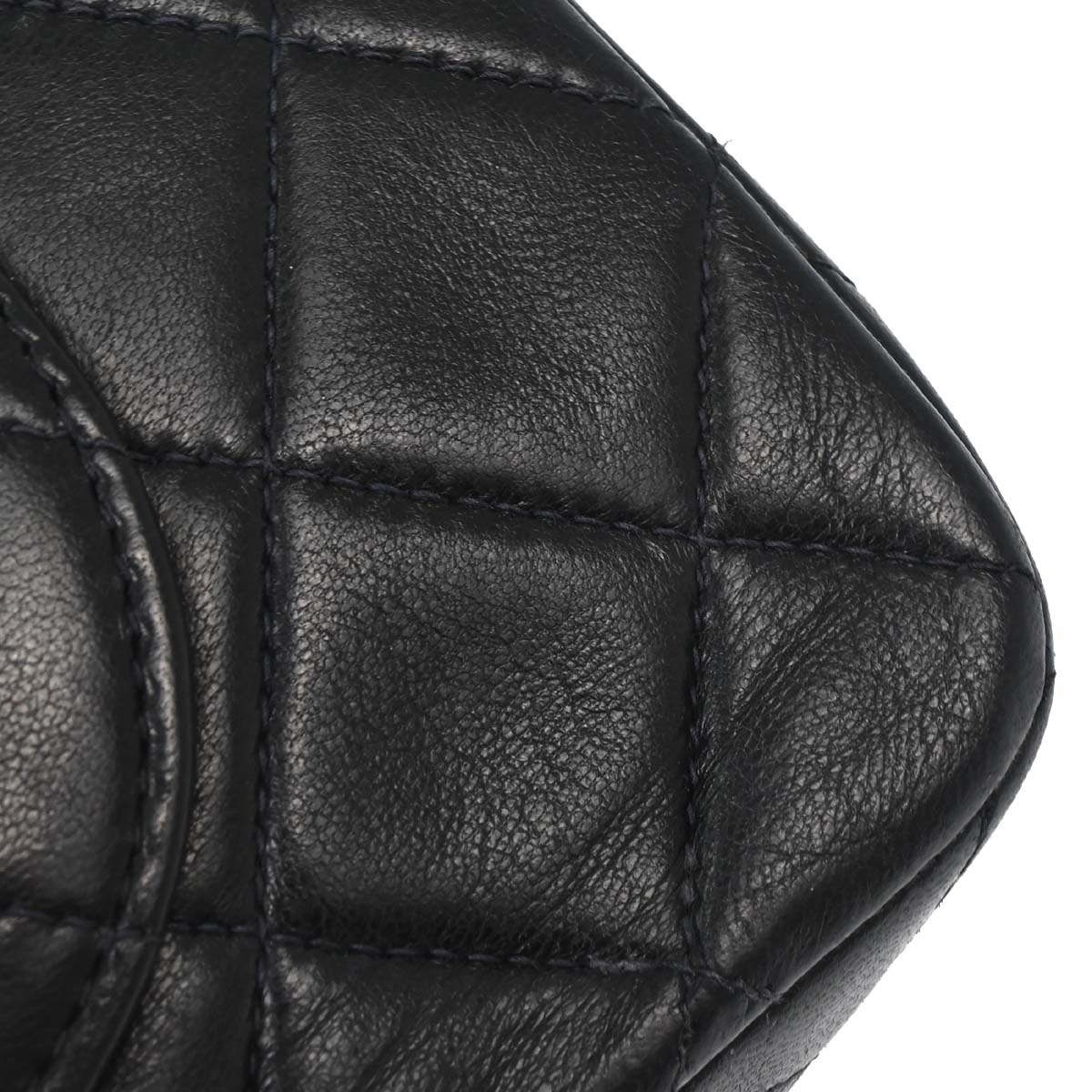 Chanel 1996-1997 Black Lambskin Small Classic Double Flap Shoulder Bag