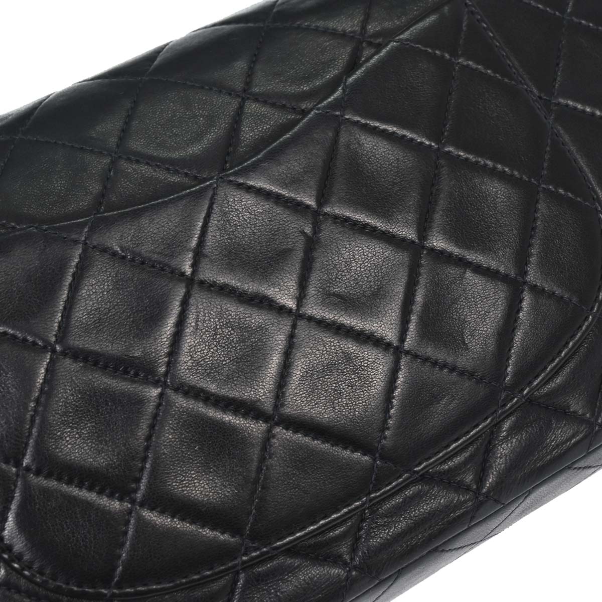 Chanel 1996-1997 Black Lambskin Small Classic Double Flap Shoulder Bag
