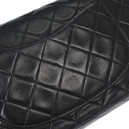 Chanel 1996-1997 Black Lambskin Small Classic Double Flap Shoulder Bag