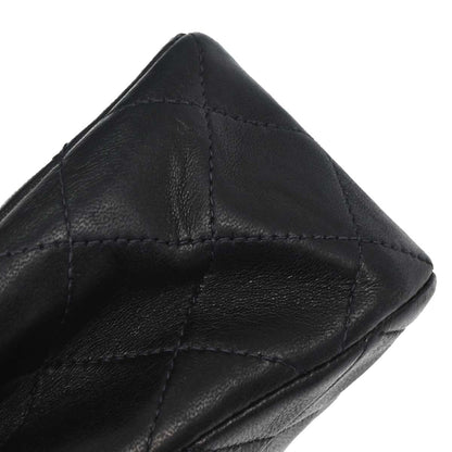 Chanel 1996-1997 Black Lambskin Small Classic Double Flap Shoulder Bag