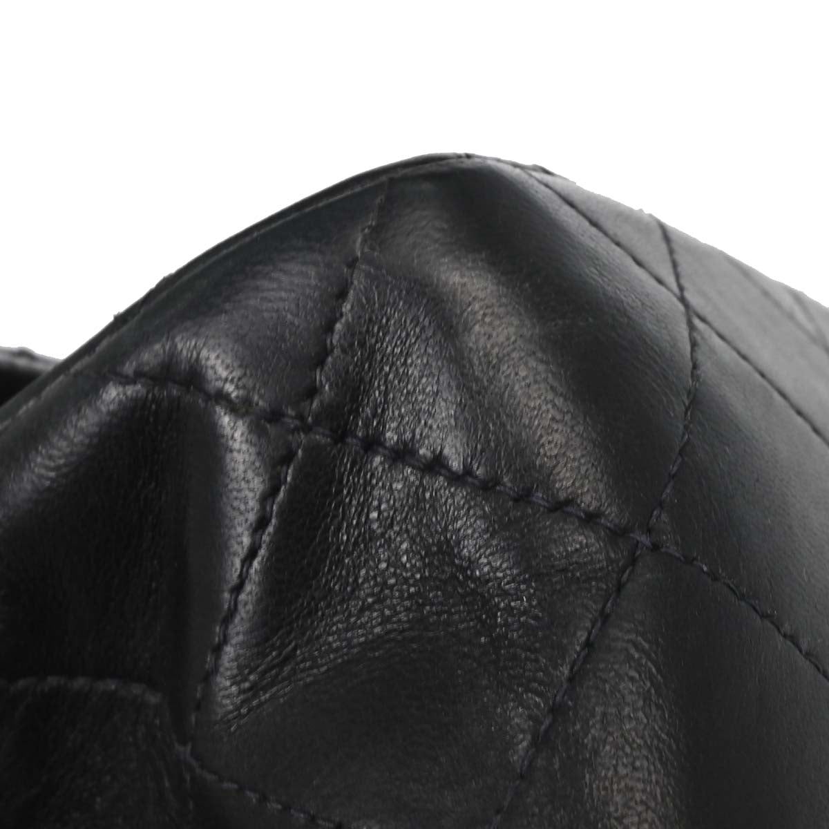 Chanel 1996-1997 Black Lambskin Small Classic Double Flap Shoulder Bag