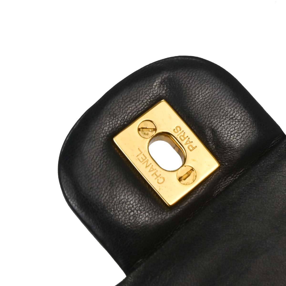 Chanel 1996-1997 Black Lambskin Small Classic Double Flap Shoulder Bag