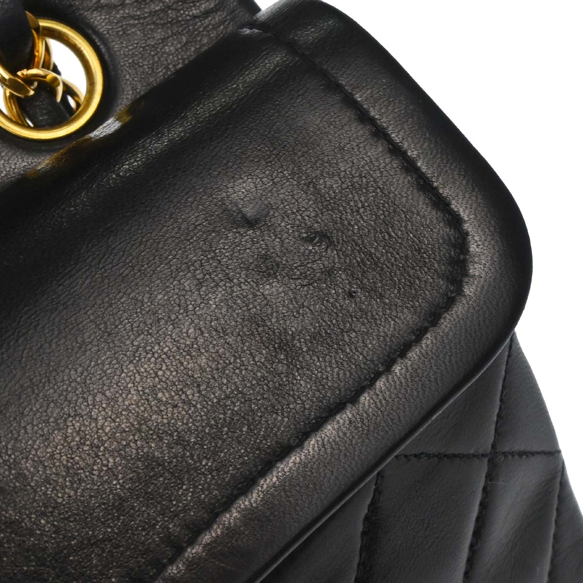 Chanel 1996-1997 Black Lambskin Small Classic Double Flap Shoulder Bag