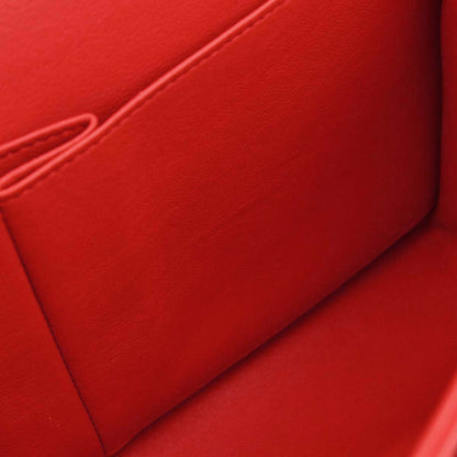 Chanel Red Lambskin Jumbo Classic Double Flap Shoulder Bag