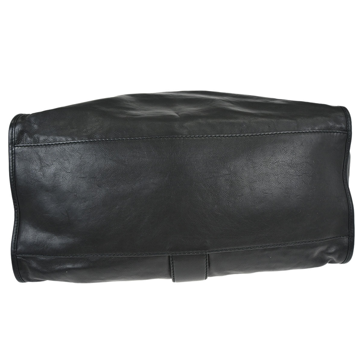 Gucci Black Leather Soft Stirrup Tote Bag